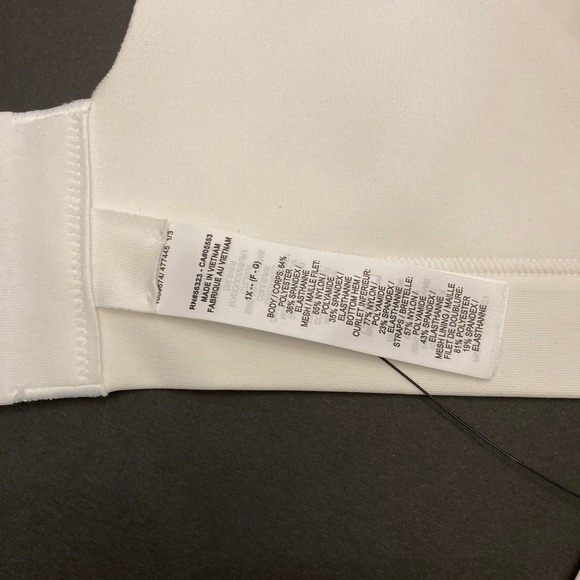 Nike Dri-FIT Sports Bra White 1X F-G 34-36 High Support Padded Workout Athletic - Picture 8 of 11